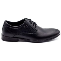 KOMODO Wizytowe buty męskie 850 czarny mat czarne. Czarne buty wizytowe męskie bez wzorów, bez obcasa, bez zapięcia. Za 362.62 zł.