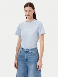 Calvin Klein T-Shirt Hero Logo K20K205448 Niebieski Regular Fit. Niebieskie t-shirty damskie Calvin Klein, s, bez wzorów, z bawełny, bez kołnierzyka, bez ramiączek. Za 99.99 zł.