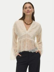Vero Moda Bluzka Emilie 10347592 Écru Regular Fit. Bluzki damskie Vero Moda, l, bez wzorów, z syntetyku, bez kołnierzyka, bez ramiączek. Za 229.99 zł.