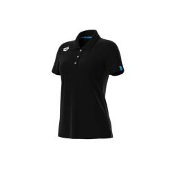 Damska koszulka polo Arena Team Solid. Czarne bluzki damskie ARENA, bez wzorów, bez kołnierzyka, bez ramiączek. Za 230.50 zł.