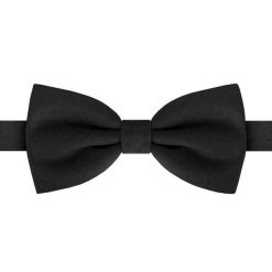 Bawełniana Mucha Męska His Story - Czarna. Czarne krawaty i muchy His Story, z aplikacjami, z bawełny, eleganckie. Za 45.00 zł.