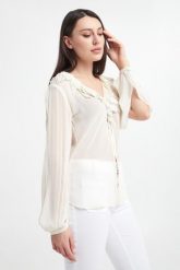 Koszula damska BLUGIRL BLUMARINE. Koszule damskie Blugirl Blumarine, bez wzorów, bez kołnierzyka, bez ramiączek. W wyprzedaży za 624.87 zł.