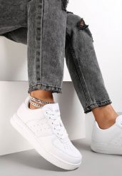 Białe Sneakersy Coreadenah. Białe obuwie sportowe damskie Renee, bez wzorów, bez zapięcia. Za 74.99 zł.