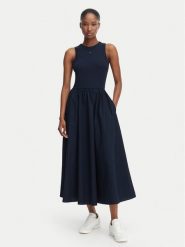 Tommy Jeans Sukienka letnia DW0DW22593 Granatowy Regular Fit. Niebieskie sukienki damskie Tommy Jeans, na lato, m, bez wzorów, z bawełny, bez kołnierzyka, bez ramiączek. Za 409.99 zł.