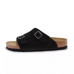 Sandały Birkenstock Zurich Suede. Brązowe sandały męskie Birkenstock, bez wzorów, z materiału, eleganckie, bez zapięcia. Za 628.80 zł.
