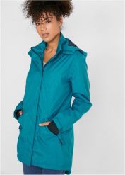 Parka funkcjonalna, z materiału odpychającego wodę. Szare parki damskie bonprix, s, bez wzorów. Za 309.99 zł.