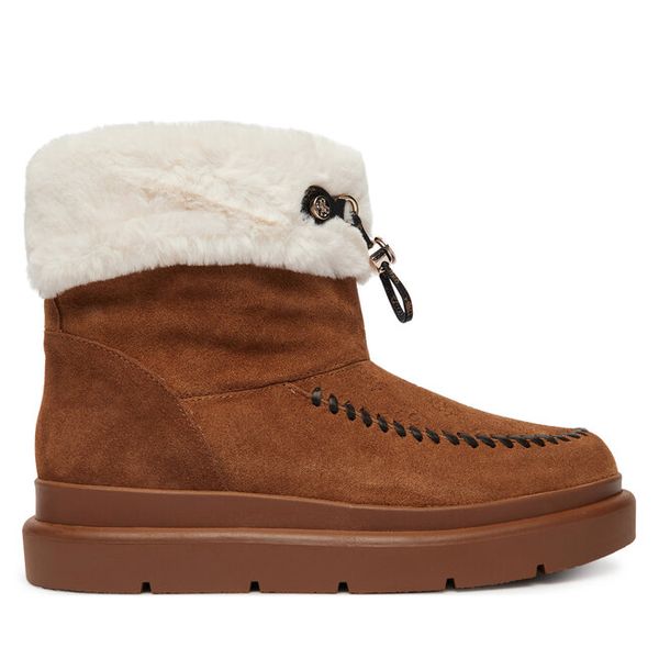 Śniegowce Guess. Brązowe śniegowce damskie Guess, bez zapięcia. Za 714.99 zł.