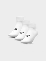 4F Skarpetki casual za kostkę (3-pack) męskie - białe 32-34. Białe skarpety męskie 4F, bez wzorów, z bawełny. Za 49.99 zł.