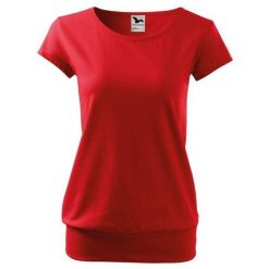 Koszulka Damska City. Czerwone bluzki damskie ALDER, bez wzorów, sportowe, bez kołnierzyka, bez ramiączek. Za 47.99 zł.