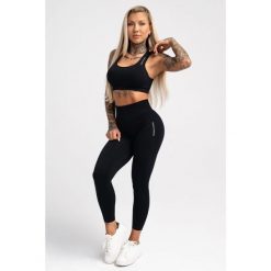 Legginsy fitness damskie Gym Glamour compress. Czarne legginsy damskie GYM GLAMOUR, bez wzorów. Za 199.99 zł.