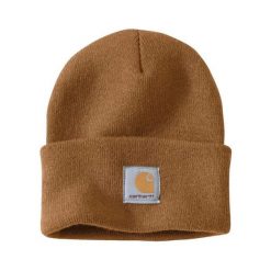 Czapka zimowa Carhartt Acrylic Watch Hat. Brązowe czapki damskie Carhartt, na zimę, bez wzorów, sportowe. Za 78.99 zł.