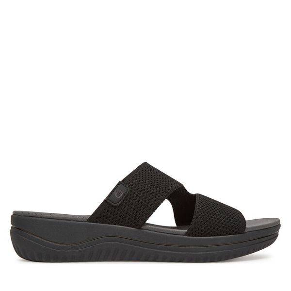 Klapki Jana. Czarne klapki damskie Jana, bez wzorów, bez obcasa, bez zapięcia. Za 189.99 zł.