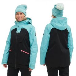 Kurtka zimowa na narty i snowboard damska O'Neill 20K. Czarne kurtki sportowe damskie O'Neill, na zimę, bez wzorów, bez ramiączek, bez kaptura, narciarskie. Za 412.65 zł.