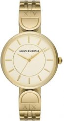 Zegarek Armani Exchange Brooke damski złota tarcza 38 mm (AX5385). Żółte zegarki damskie Armani Exchange, złote. Za 477.99 zł.