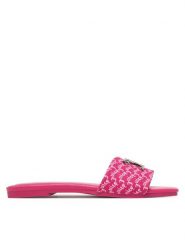 Juicy Couture Klapki HY24111-1 Różowy. Czerwone klapki damskie Juicy Couture, bez wzorów, z materiału, bez obcasa, bez zapięcia. Za 127.99 zł.