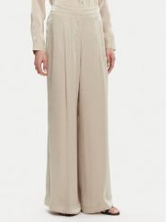 MICHAEL Michael Kors Spodnie palazzo MS430638BB Beżowy Wide Leg. Brązowe spodnie materiałowe damskie MICHAEL Michael Kors, bez wzorów, z materiału. Za 519.99 zł.