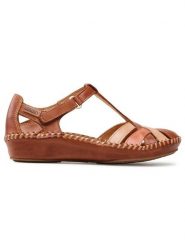 Pikolinos Sandały 655-0732C5 Brązowy. Brązowe sandały damskie Pikolinos, bez wzorów, ze skóry, bez obcasa, na płaskiej podeszwie, bez zapięcia. Za 309.99 zł.