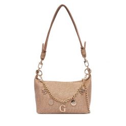 Torebka Guess. Żółte torebki do ręki damskie Guess, z aplikacjami, bez dodatków. Za 294.99 zł.