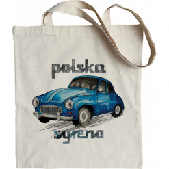 Syrena — torba. Niebieskie torby podróżne damskie nikiniki, bez wzorów, z bawełny, na ramię, duże. W wyprzedaży za 24.65 zł.