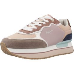 Buty PEPE JEANS RUSPER COMBI W Rose. Czerwone obuwie trekkingowe damskie Pepe Jeans, z jeansu, bez zapięcia. Za 255.50 zł.