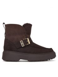 Tommy Hilfiger Śniegowce Th Buckle Shearling Snow Boot FW0FW09687 Brązowy ciemny. Brązowe śniegowce damskie Tommy Hilfiger, bez zapięcia. Za 849.99 zł.