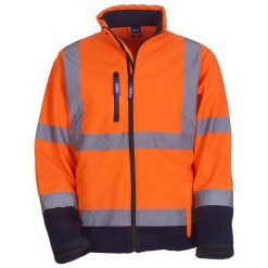 Kurtka Ochronna Soft Shell Dla Dorosłych Unisex Band & Brace HiVis. Brązowe kurtki męskie YOKO, xl, bez wzorów, sportowe, bez kaptura. Za 375.99 zł.