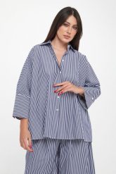 Koszula damska popelinowa w paski Hudson WEEKEND MAX MARA. Koszule damskie Weekend Max Mara, bez wzorów, bez kołnierzyka, bez ramiączek. Za 949.00 zł.