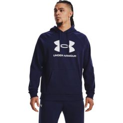 Bluza z kapturem Under Armour Rival Fleece, Mężczyźni. Białe bluzy męskie Under Armour, m, bez wzorów, z bawełny, z kapturem. Za 349.99 zł.