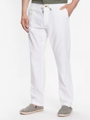 INDICODE Spodnie materiałowe Clio 60-301 Biały Regular Fit. Białe spodnie materiałowe męskie INDICODE, bez wzorów, z bawełny. Za 119.99 zł.