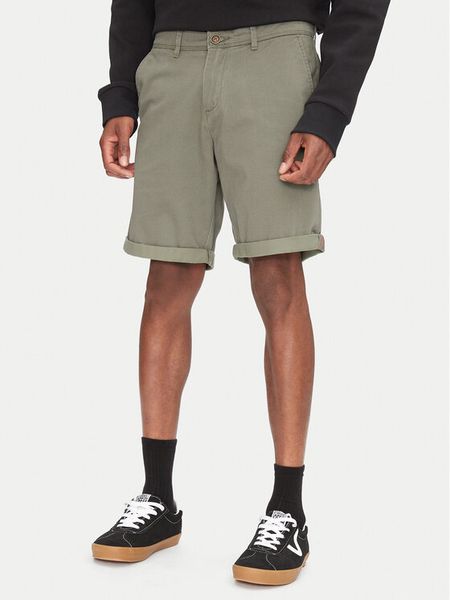 Jack & Jones Szorty materiałowe Bowie 12230336 Zielony Regular Fit. Zielone szorty męskie Jack & Jones, bez wzorów, z bawełny. Za 149.99 zł.