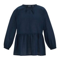 Bluzka damska Regatta Primden. Niebieskie bluzki damskie Regatta, bez wzorów, z materiału, sportowe, bez kołnierzyka, bez ramiączek. Za 232.00 zł.