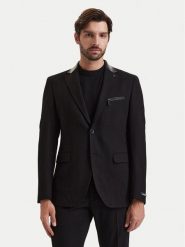 KARL LAGERFELD Marynarka 155245 564010 Czarny Slim Fit. Czarne garnitury męskie KARL LAGERFELD, m, bez wzorów, z syntetyku. Za 1,769.00 zł.