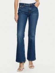 Guess Jeans Jeansy W5RA1S D5M44 Granatowy Regular Fit. Niebieskie jeansy damskie Guess Jeans, z aplikacjami, z bawełny. Za 249.99 zł.