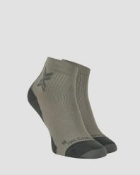 Skarpety unisex X-Socks RUN DISCOVER ANKLE RAINCLOUD/X BLACK G221. Szare skarpetki damskie X-Socks, bez wzorów. Za 99.99 zł.