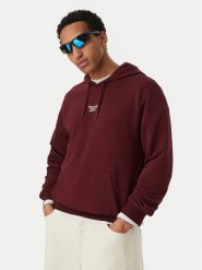 Reebok Bluza RK25550CCM Bordowy Regular Fit. Czerwone bluzy męskie Reebok, m, bez wzorów, z syntetyku, bez ramiączek, bez kaptura. Za 229.99 zł.