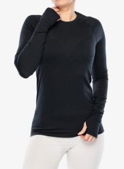 Bluza termoaktywna damska Houdini Desoli Light Crew. Czarne bluzy damskie Houdini, l, bez wzorów, z materiału, klasyczne, bez ramiączek, bez kaptura. Za 585.95 zł.