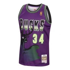 Koszulka NBA Milwaukee Bucks Ray Allen. Fioletowe bluzki damskie Mitchell & Ness, bez wzorów, sportowe, bez kołnierzyka, bez ramiączek. Za 497.00 zł.