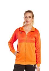 Kurtka treningowa Erima Six Wings z kapturem, pomarańczowa. Brązowe kurtki sportowe damskie Erima, bez wzorów, z bawełny, bez ramiączek, z kapturem, na fitness i siłownię. Za 306.99 zł.