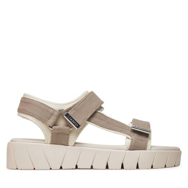 Sandały s.Oliver. Brązowe sandały damskie S.Oliver, bez wzorów, bez obcasa, na koturnie, bez zapięcia. Za 149.99 zł.