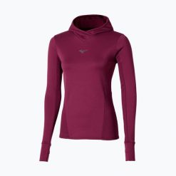 Bluza do biegania damska Mizuno Active Warm Hooded. Fioletowe bluzy damskie Mizuno, s, bez wzorów, z elastanu, bez ramiączek, bez kaptura. Za 139.99 zł.