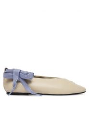 Tommy Jeans Baleriny Tjw Ballerina With Laces EN0EN02939 Écru. Balerinki damskie Tommy Jeans, bez wzorów, z jeansu, bez obcasa, bez zapięcia. Za 449.99 zł.