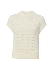 Opus sweter z dzianiny - Pydra Kobiety Bawełna (100%) biały, 34. Białe swetry nierozpinane damskie Opus, na lato, bez wzorów, z bawełny, klasyczne, bez kołnierzyka, bez ramiączek. Za 399.95 zł.