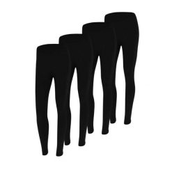 Legginsy termiczne damskie 4 szt. Czarne legginsy damskie HEAT KEEPER, bez wzorów, z materiału. Za 209.30 zł.