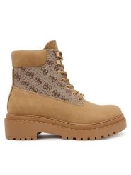Guess Trapery FLTLEA FAL10 Brązowy. Brązowe trapery damskie Guess, ze skóry, bez zapięcia. Za 579.99 zł.