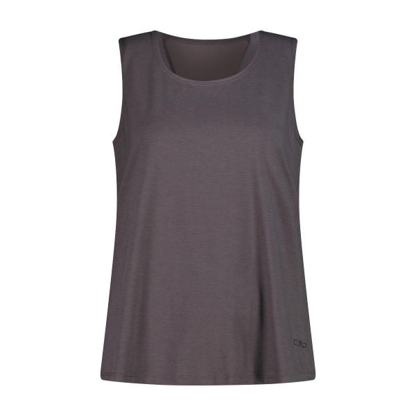 Damski tank top CMP. Brązowe topy damskie CMP, bez wzorów, bez kołnierzyka, bez ramiączek. Za 182.50 zł.