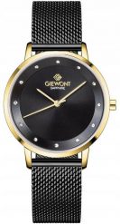 Zegarek Giewont Zegarek Damski Giewont Sapphire Złoto Czarny GW4130-B4. Czarne zegarki damskie Giewont, złote. Za 211.63 zł.