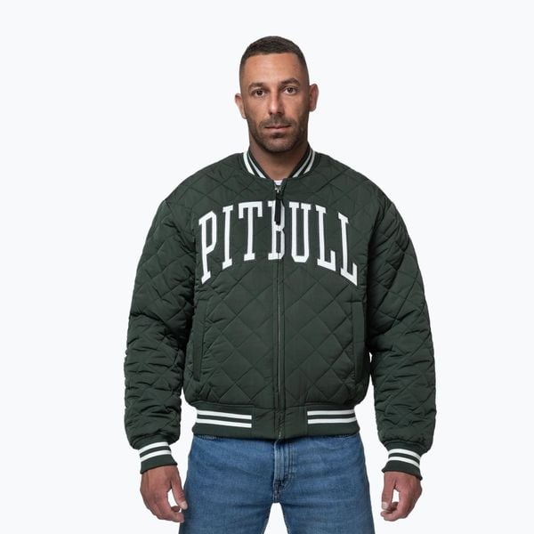 Kurtka męska Pitbull Jupiter Padded Baseball. Zielone kurtki męskie PITBULL, m, bez wzorów, z bawełny, eleganckie, bez kaptura. Za 279.99 zł.