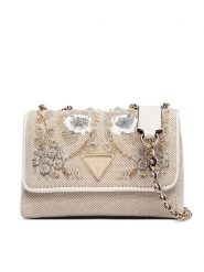 Guess Torebka Giully II Mini HWAE96 73740 Beżowy. Brązowe listonoszki damskie Guess, z aplikacjami, z materiału, bez dodatków. Za 544.99 zł.