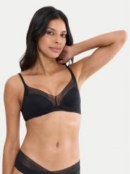 Triumph Biustonosz bezfiszbinowy Breathe & Lift Smart 10226333 Czarny. Czarne biustonosze Triumph, bez wzorów, z syntetyku. Za 159.99 zł.