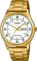 Zegarek Casio Zegarek marki Casio model MTP-V006D kolor Zółty. Akcesoria męski. Sezon: Cały rok NoSize. Żółte zegarki męskie Casio, bez wzorów. Za 171.87 zł.